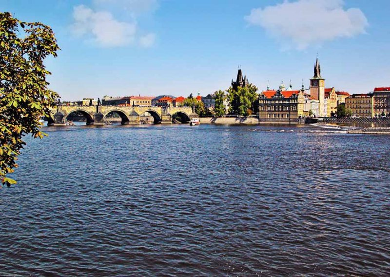 Charles bridge and river