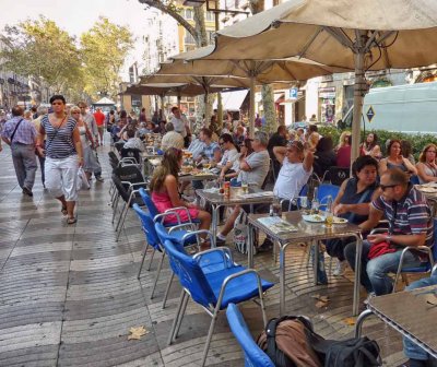 Strolling and Eating on the Ramblas