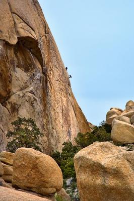 Two rock climbers