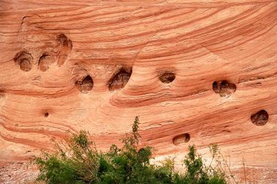 Erosion in the canyon wall