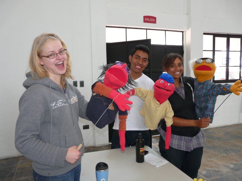 Teachers with puppets