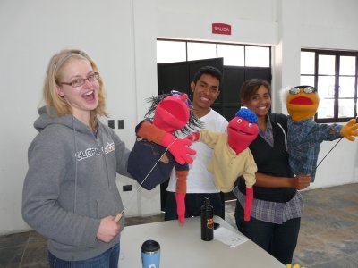 Teachers with puppets