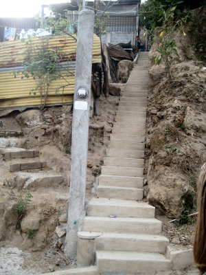 Many steps to their home