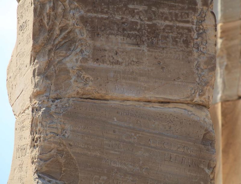 Lord Byron carved his name on the Temple of Poseiden