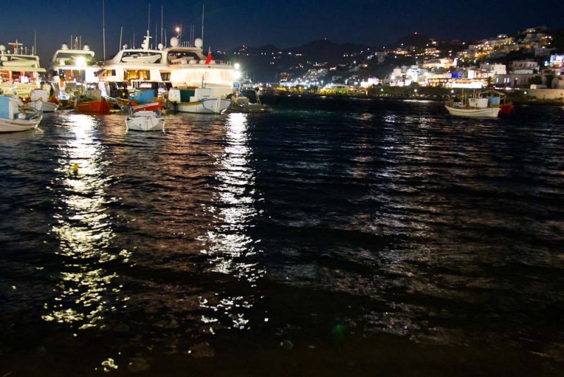 Mykonos at night