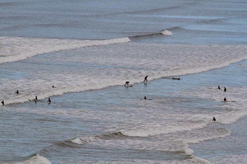 Surfing in 4 inch waves
