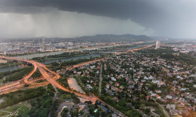 Vienna from the Danube tower