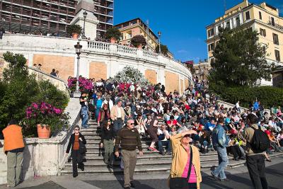 Spanish Steps covered with Barbarians