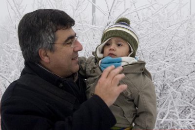 with daddy.....in the snow,my first,like my sony.