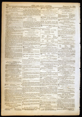 Army and Navy Journal New York Feb. 11, 1865