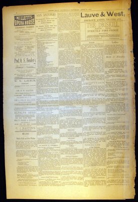 Austin Daily Statesman Sat. Morning April 16, 1887