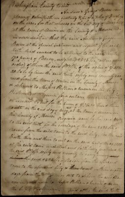 Court Papers by John Kenney of Virginia 1818