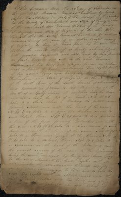 1827 Hand Written Deed Transfer