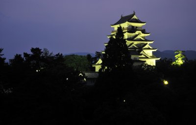 Fukuyama Castle at night