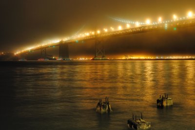 Night, Fog, Bridge
