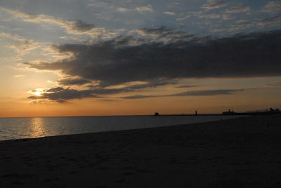 DSC_0207c Sunset Over Lake Michigan in Grand Haven MI.jpg