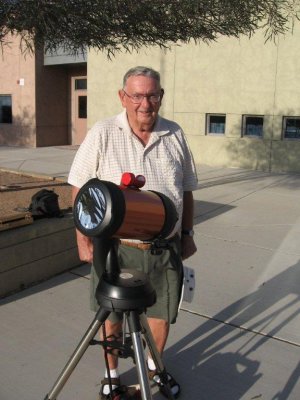 Bill Frazer, with his Celestron NexStar 6SE and sun filter, of course.