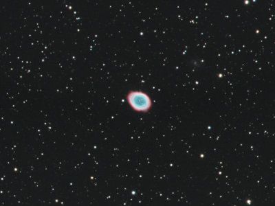 M57 - The Ring Nebula in Lyra, imaged at f/10  08-Jun-2011
