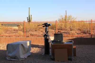 Equipment set-up for the remote viewing at the Gecko