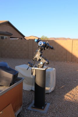 Equipment set-up for the remote viewing at the Gecko