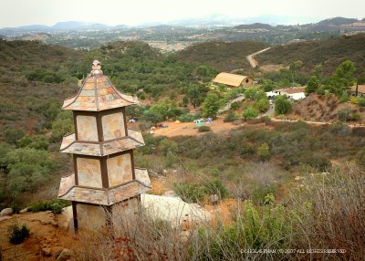 View from top of Yen Tu mountain, above Tha'p Phu` Va^n