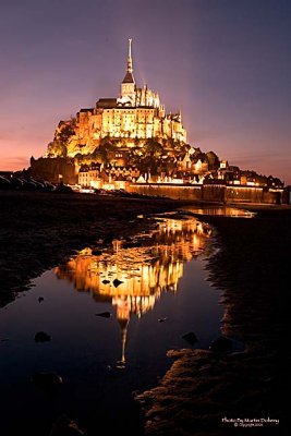 Mont St Michael By Night