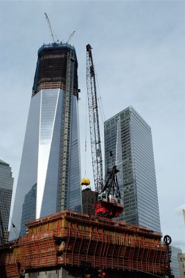 The New World Trade Center being built