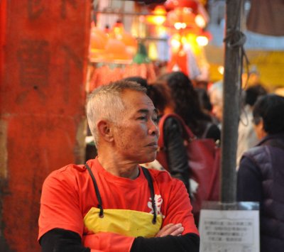 Pensive HongKong butcher
