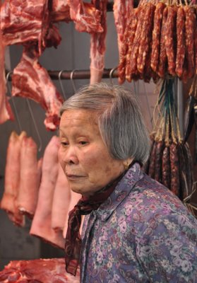Sad looking HongKong shopper