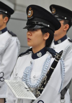 Clarinet player in HongKong police band