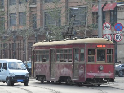 60 year old Japanese tram Dalian