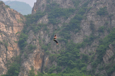 Zip lining the Bingyu gorges