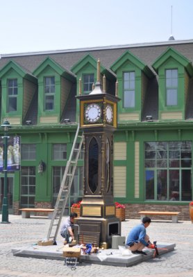 New steam clock at Fishermans Wharf Dalian