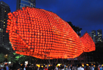 Worlds largest lantern for HongKong festival