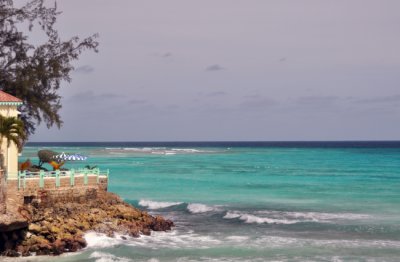 Aquamarine water in Barbados