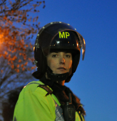 Mounted London police woman