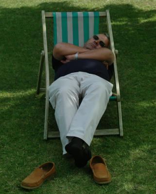 Snoozing in the shade