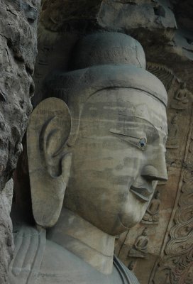 Buddha in profile.