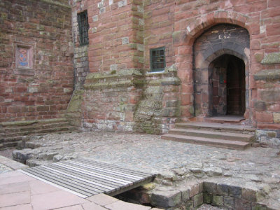 across the moat..