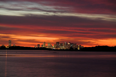 Boston seen from stony Beach, Hull Ma