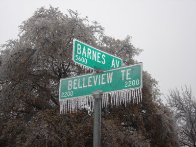 Street Sign Icicles