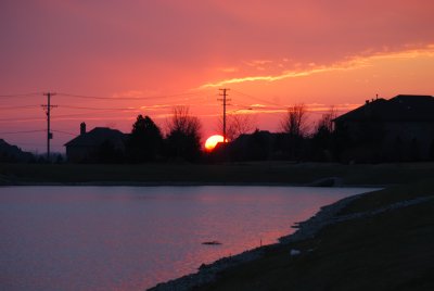 Frankfort, IL Sunset on Lake Sandlewood