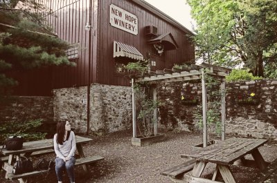 My daughter, Erin outside the New Hope Winery