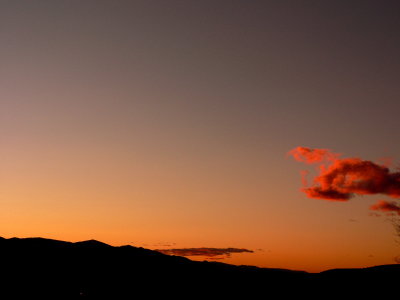 A Two Cloud Sundown !