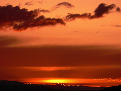 A Red and Golden Sunset!