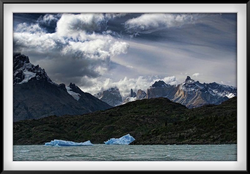 Patagonia: Ice on Grey Lake and Grey Glacier