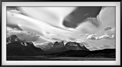 Patagonia: Lake Pehoe, Salto Grande (center left)