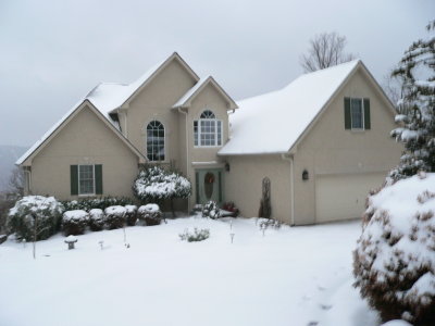 Our house in the snow