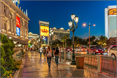 Walking the Las Vegas Strip at Night