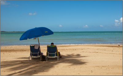 Relaxing on Luquillo Beach